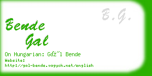 bende gal business card